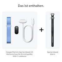 Google Fitbit Air – Aktivitätstracker ohne Display mit Fitness-Tracking, Herzfrequenzmessung – mit iOS und Android kompatibel – Lavender + Sportarmband für das Fitbit Air – Obsidian, S – Ansicht 3