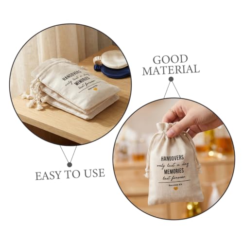 Bolsas de tela reutilizables para kit de despedida de soltera con cordón y diseño divertido 4