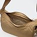 Pander Nylon Crescent Shoulder Bag, Medium Sling Crossbody with Adjustable Strap.(Fawn Brown)