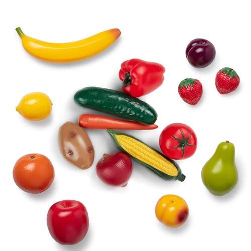 Melissa & Doug Play-Time Produce Fruit (9 pcs) and Vegetables (7 pcs) Realistic Play Food - image 5