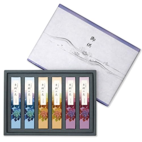 喪中見舞い お悔やみ 線香 ギフト 【青桐の花 3種 白檀 外のし 】 日本製 少煙 贈答用 お線香 仏壇用 法要 一周忌 四十九日