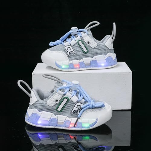 IWIHMIV Girls Tennis Shoes Boys Sneakers Led Lights Kids Tennis Shoes Breathable Athletic Shoes Walking Shoes for Boys and Girls2