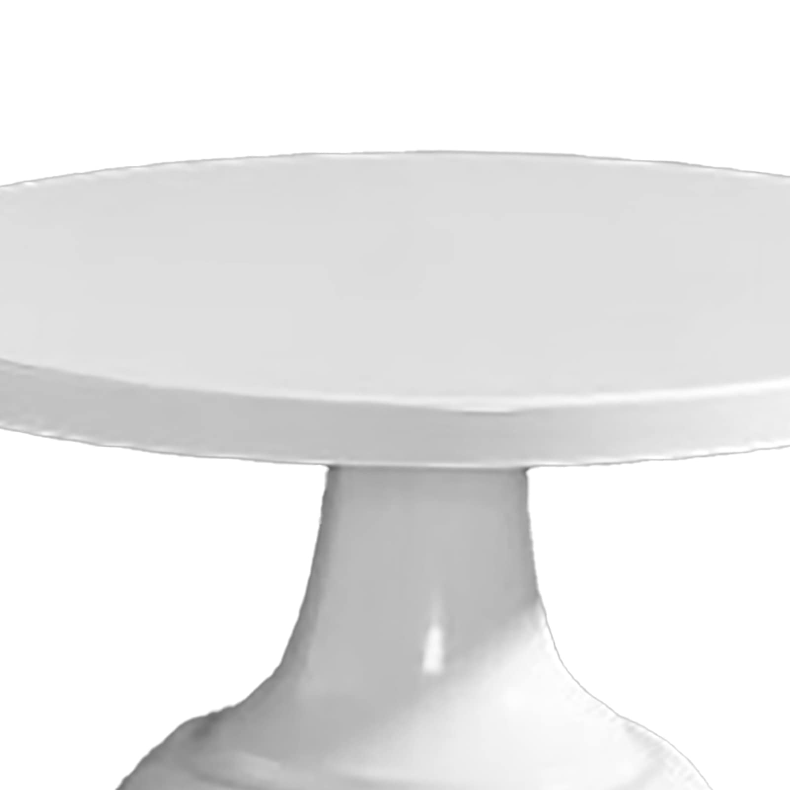 Alzata per Torta in Metallo, Porta Torta Rotonda Resistente per Feste - Supporto per Dolci, Cupcake, Dessert - Ideale per Matrimoni, Compleanni, Eventi (Bianco Piccolo)