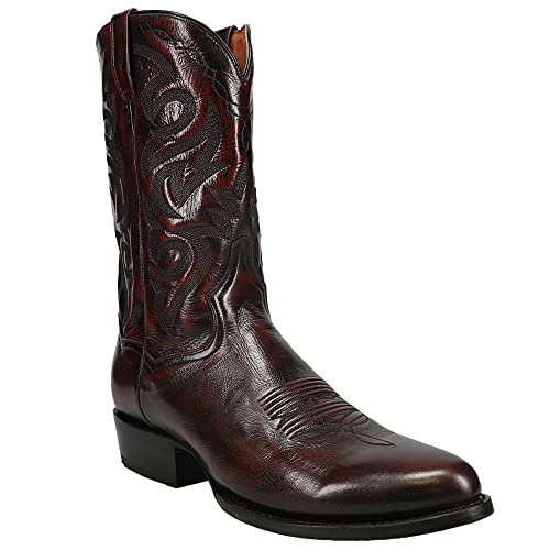 Dan Post Mens Milwaukee Round Toe Cowboy Western-boots, Black Cherry, 12 US2