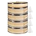 Hcooker 4 Capas Vaporizador de Bambú para Cocina con Doble Bandas de Acero Inoxidable para Cocina Asiática Bollos Empanadillas Verduras Pescado Arroz