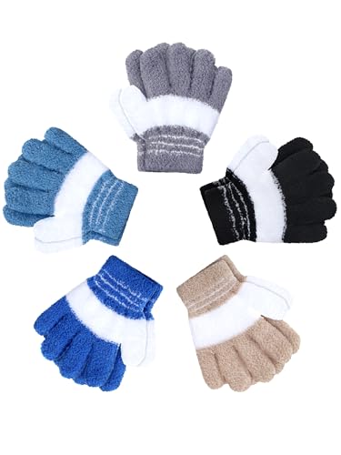 Image of Syhood 5 Pairs Kids Winter Gloves