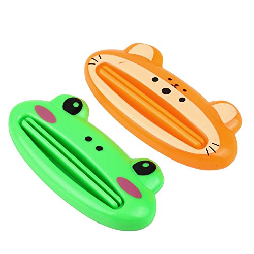 Garden at Home 5Pc Cartoon Frog/Animal Toothpaste Tube Squeezer Easy Squeeze Paste Dispenser Roll Holder