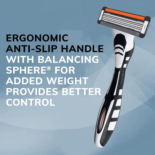 Aparelho de barbear descartável masculino BIC Flex 5 Hybrid com 5 lâminas, 1 cabo e 6 refis de lâmin