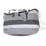 aus reiner Baumwolle Just a Joy - Extra große Strandtasche - Hamam Design - Anthrazit Grau