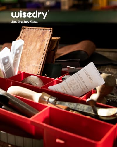 wisedry Silica Gel Beutel Trockenmittel regenerierbar mit Orangenperlen indikator für 3D Drucker Filament Trockner, Elektronik, Schmuck 50g 6Stk