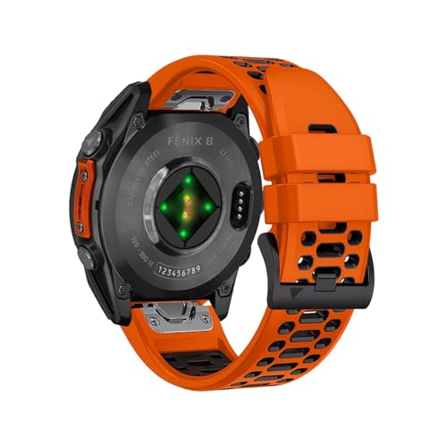[PLYYQZM] ʋC^VJQxg.ɍ Gar min Fenix E 8 47mm 51mm 7 7XuXbg,ɍ Gar min Enduro 3 Quick Fit 26mm 22mmxgɓKp(Orange Black,2