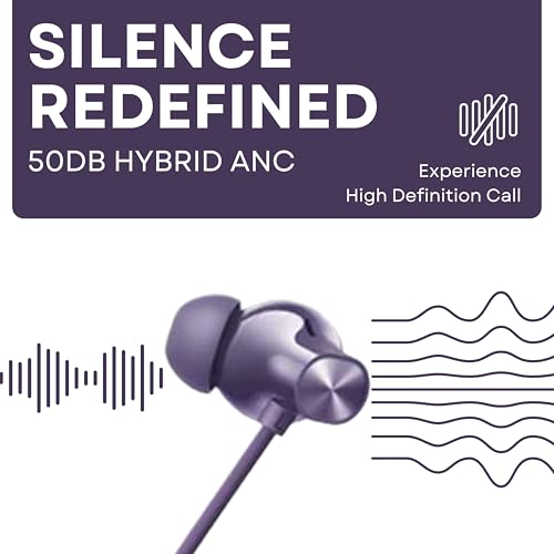 Image of Wireless Earbuds B5 Neckband with 48Hrs Playback Time &Pure Audio, Deep Bass Bluetooth (Purple)