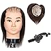 YXX-Manichino Sartoriale Nero 8 Pollici Testa di Manichino Maschile con Capelli di Ricambio, Testa di Bambola di Addestramento per Parrucchiere Cosmetologia per Pratica di Acconciatura E Barbiere