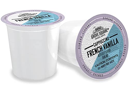 Grove Square Cappuccino, French Vanilla, 24 Count Single Serve Cups #TOP3