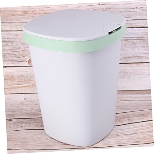 Cabilock bote de basura con tapa y botón, grande, plástico miniatura 7