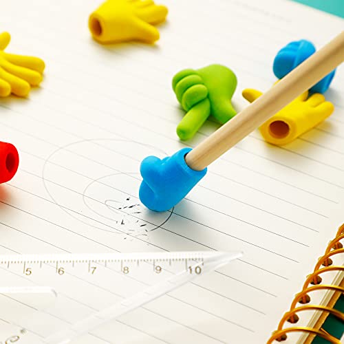 Pencil Erasers Rubber Pencil Top Erasers Funny Pencil Eraser Toppers Rock Paper Scissors Erasers Pencil Top Erasers Cap Studying Supplies For Kids, Students, Teachers, 4 Colors (30 Pieces) #TOP2
