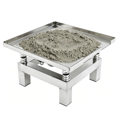 Mesa vibradora de hormigón, máquina de vibración de acero inoxidable, 3600 RPM para vibración de molde, carga máxima de 22 libras, ideal para pruebas de hormigón y proyectos de moldeo