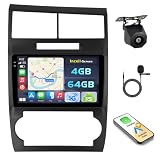 [4+64G] Hikity Android 15 Car Stereo for Dodge Charger/Magnum 2005 2006 2007, 9'' in-Cell Touchscreen Radio Wireless Carplay Android Auto 5GWiFi/Bluetooth/Mirror Link GPS SWC FM/RDS/EQ Backup Cam+Mic