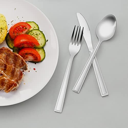 Hunnycook 24 PCS 6.4" Spoon Silverware, Stainless Steel