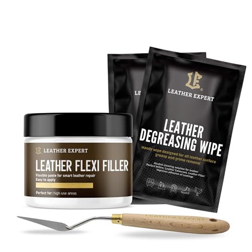 Leather Expert Flüssigleder “Leather Flexi Filler” 25 ml - Lederreparatur Paste - Lederpflege Auto - Kunstleder Reparaturset - Auto Lederpflege - Leder Pflegemittel Auto - Leder Pflege