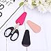Exceart Nail Scissors Beauty Tool Protection Cover Black Cuticle Nipper Cap 6pcs Set