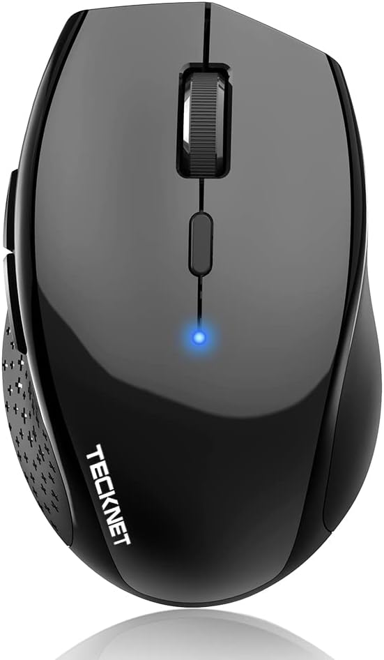 TECKNET Bluetooth Mouse, 4800 DPI Wireless Mouse, 2-Year Battery 6 Adjustable DPI, 6 Buttons Compatible with Laptop/Windows/Computer - Black : Electronics