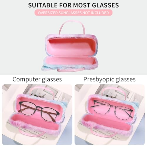 Image of PERFECTSIGHT Hard Shell Eyeglasses Case, PU Leather Protective Glasses Case, Cute Eyeglass Case for Women Men Girls