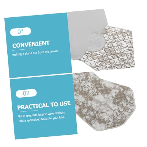 Pegatinas Adhesivas para Válvulas de Neumáticos de Bicicleta Totority Protectores de Llanta para Prevención de Fugas de Aire Compatibles con Válvulas de Bicicleta Fácil Aplicación miniatura 3