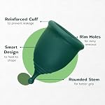 SHORDY Reusable Menstrual Cups (Large) Set of 2 with Mini Box, Medical Grade Silicone, Coupe Menstruelle, Safe Period Cup, Heavy Flow Kit, Feminine Hygiene, Tampons, Pads & Disc Alternative (Green) - Image 2