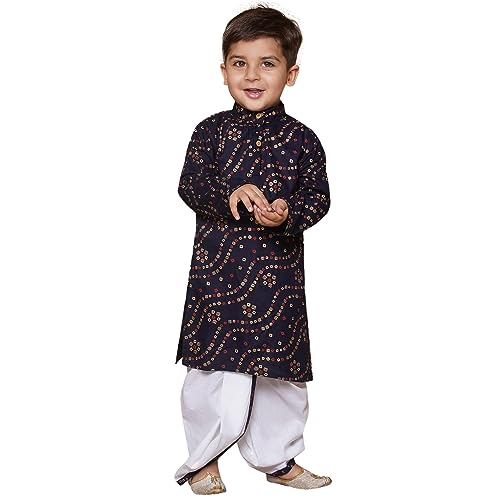 Image of AJ DEZINES Kids Ethnic Wear Pure Cotton Dhoti Kurta Set For Boys