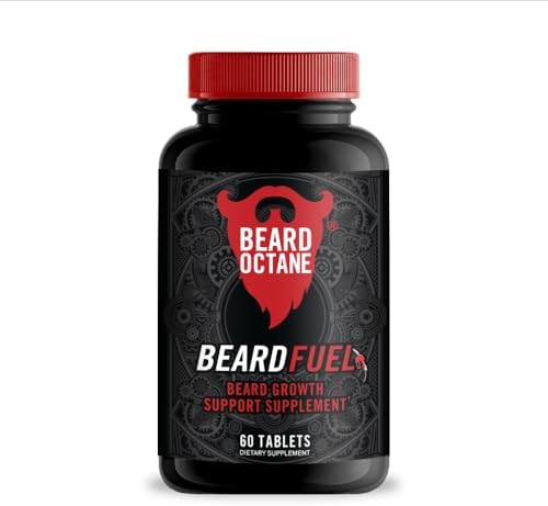 Beard Octane Beard Fuel – Beard Growth Support Vitamins with Biot...