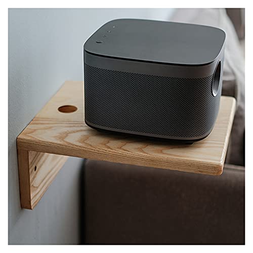 Soporte de pared para proyector para crear un cine en casa con base madera