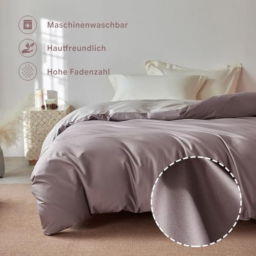 Housse de couette parure microfibre brossée thermorégulatrice et infroissable - 4