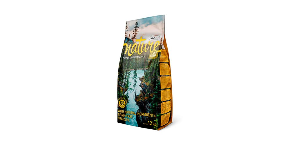 Nature Wild by Satisfaction - Pienso para Cachorros Sabor a Pavo, Pollo y Pato - Pienso Libre de Grano e Hipoalergénico para Todas Las Razas - Saco de 12kg