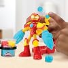 Play-Doh Marvel Iron Man Blast Launcher with Bendy Action Figure, Arts & Crafts Toys for Kids 4 Years & Up