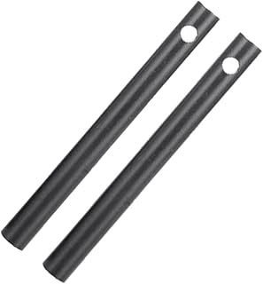 2 Pieces Small Rod Fire Starter Ferrocerium Rod Drilled Ferrocerium Rod Fire Starter with Toggle Hole for Paracord Bracelet Necklace(Black, 8cm)
