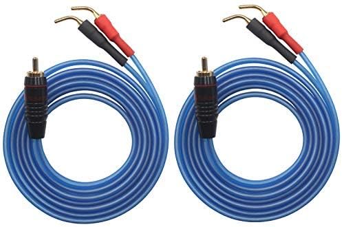 Cable de altavoz OFC de calibre 18 de 1,5 m con conectores RCA macho a pin de 4 pines V1-W2