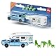 Siku 1693, Ford F150 Pick-Up Camper, Metall/Kunststoff, Blau/Weiß, Stühle, Hocker und Tisch, Ausziehbare Markise
