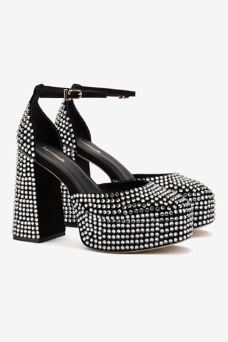 Ari Crystal Pump In Black Suede2