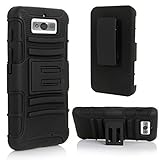 E LV Motorola Droid Mini XT1030 Dual Layer (Silicon inside and Hard Plactic outside) Armor Shell Holster Case with Kickstand and Belt Swivel Clip + 1 Stylus and 1 Microfiber Digital Cleaner - Black