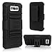 Droid Mini Case, Motorola Droid Mini Case - E LV Motorola Droid Mini XT1030 Dual Layer (Silicon inside and Hard Plactic outside) Armor Shell Holster Case with Kickstand and Belt Swivel Clip + 1 Stylus and 1 Microfiber Digital Cleaner - Black