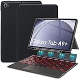 Wineecy Backlit Touchpad Keyboard Case for Samsung Galaxy Tab A9 Plus 11 inch 2023, Backlight Multi-Angle Kickstand,Portrait/Landscape Stand Detachable Magnetic Cover Case for Tab A9+ (X210/X216/X218)