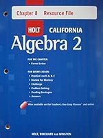 Holt Algebra 2 California: Chapter 8 Resource File with Answers Algebra 2 0030990505 Book Cover