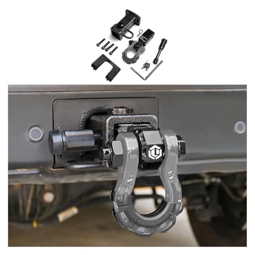 Compatible for Great Wall GWM WEY Tank 300 Tank 300 Trailer Hook Modified Off-Road Vehicle Square Mouth U-Shaped Trailer Arm Accessories(Black Gray)
