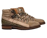  Sendra 15232 DESERT BOTIN ALPINO VINTAGE CORDONES COMBINADO PIEL Y PITÓN (44 EU, flota verde)
