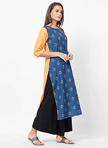 Image of LookMark Womens Printed Crepe A-Line Kurti (Pack of 2 Kurti)