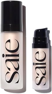 Glowy Super Gel Lightweight Illuminator, Starglow Duo - Luminizer for Glowing Skin, Wear Alone or Under Makeup - Includes Full Size (1 fl oz) + Mini (0.5 fl oz)
