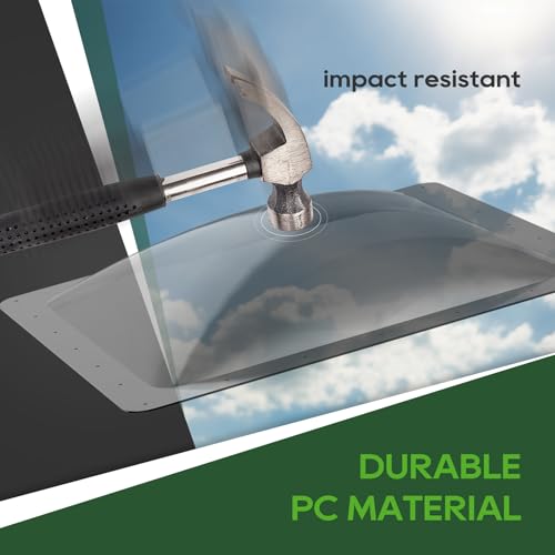 Image of RVGUARD RV Skylight Replacement, 26 inch x 26 inch Outer Dimension Skylight Fits All Standard 22 inch x 22 inch Openings, RV Skylight for Camper Trailer Fifth Wheel Truck, UV Resistant, Impact Resistant, Smoke