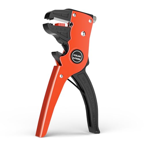 VCELINK Pince à Dénuder Automatique, Pince Coupante a Denuder Electricien 2 en 1 pour Dénuder et Couper le Fil Electrique, Ajustement de la Longueur des...