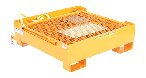 Vestil Wp-3737-Fd Fold-Down Work Platform, 600 Lb Capacity, 37" X 37", Powder Coat Yellow, Not For Use In California #TOP4
